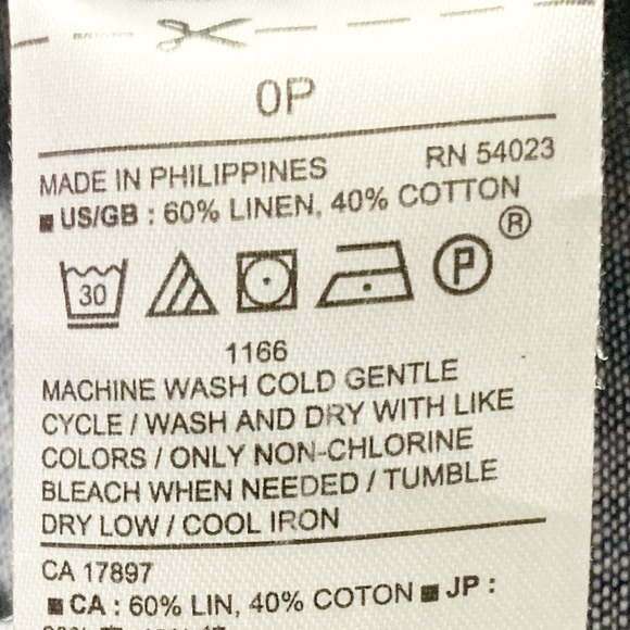 Banana Republic Factory Linen Blend Chambray Shirt Dress Pockets Rolled Cuffs 0P - Picture 10 of 11